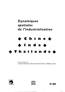 Dynamiques spatiales de l`industrialisation: Chine, Inde, Thaïlande