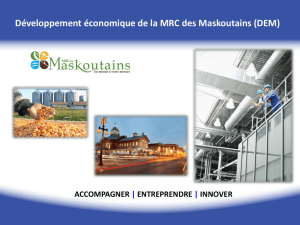 Développement économique de la MRC des Maskoutains Mandat
