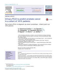 Urinary PCA3 to predict prostate cancer in a cohort of
