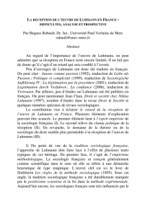 Par Hugues Rabault, Dr. Iur., Université Paul Verlaine de Metz