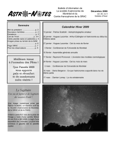 Le Sagittaire - La Société d`Astronomie de Montréal