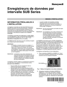 Enregistreurs de données par intervalle SUB Series