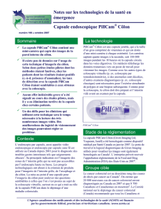 Capsule endoscopique PillCam® Côlon Notes sur les technologies