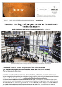 Euronext sort le grand jeu pour attirer les investisseurs chinois en