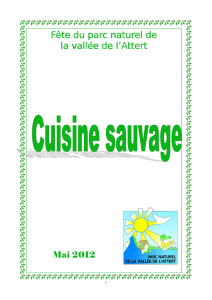 Cuisine sauvage - Au Pays de l`Attert