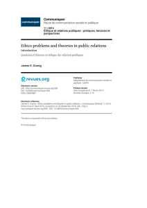 Ethics problems and theories in public relations