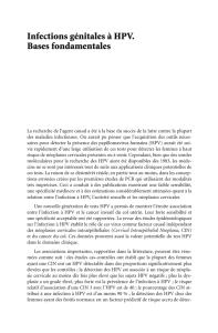 Infections génitales à HPV. Bases fondamentales