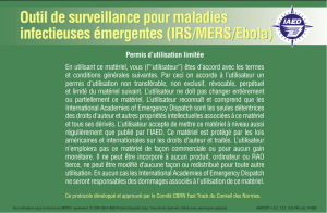 Outil de surveillance pour maladies infectieuses émergentes (IRS
