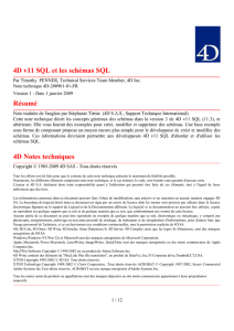 4D v11 SQL et les schémas SQL