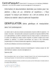 GENIPULATION - Génie génétique et manipulation dans l`art