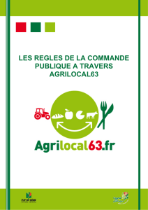 les regles de la commande publique a travers agrilocal63