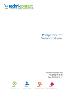 Pompe vide fût Notre catalogue - Techni