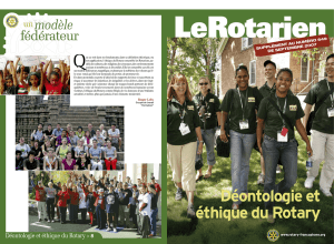 LeRotarien Déontologie et éthique du Rotary