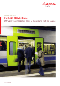 Publicité dans le RER de Berne