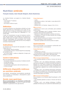 Nutrition entérale
