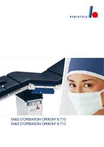 table d`operation operon® b 710 table d`operation operon