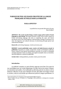 Paroles de pub: les usages créatifs de la langue