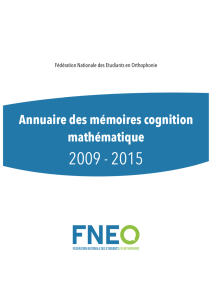 Annuaire des mémoires cognition mathématique
