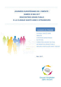 JOURNÉES EUROPÉENNES DE L`OBÉSITÉ : SAMEDI 20 MAI