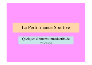 La Performance Sportive
