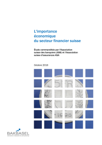 L`importance économique du secteur financier suisse