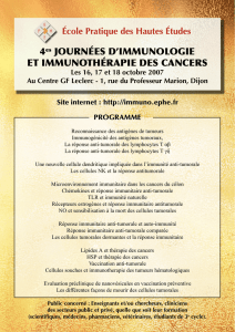 4es Journées d`Immunologie et Immunothérapie des Cancers, Dijon