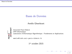 Bases de Données - Université Paris Diderot
