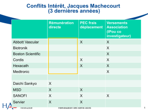 Conflits Intérêt, Jacques Machecourt (3 dernières années)