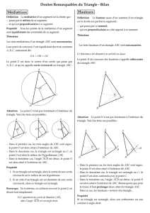 Droites Remarquables du Triangle