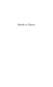 Morale et Liberté - Editions Triades
