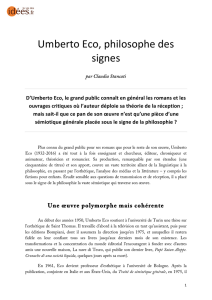 Umberto Eco, philosophe des signes