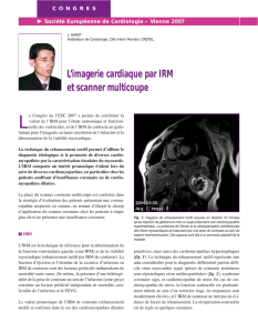 L`imagerie cardiaque par IRM et scanner multicoupe