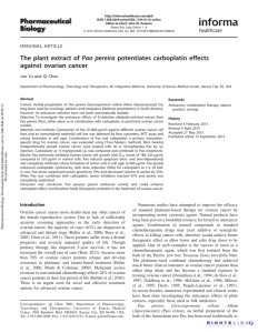 The plant extract of Pao pereira potentiates carboplatin effects
