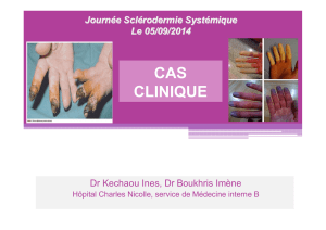 cas clinique - Groupe francophone de Recherche sur la Sclérodermie