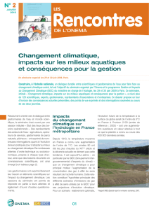 Changement climatique, impacts sur les milieux