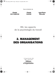 2. MANAGEMENT DES ORGANISATIONS
