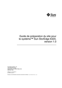 Guide de préparation du site pour le système Sun Storage 6320