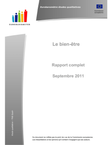 Le bien-être - Rapport complet