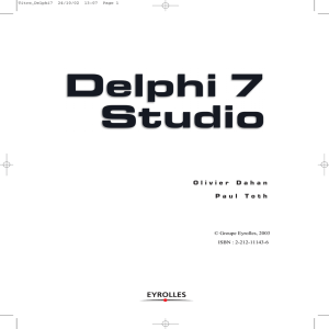 Delphi 7 Studio - Librairie Eyrolles