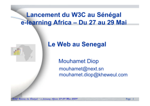 Lancement du W3C au Sénégal e-learning Africa – Du 27 au 29 Mai