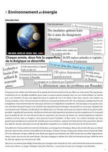 Chapitre 7 Environnement et énergie