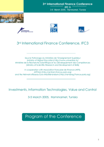 Program of the Conference - Ministère de l`Enseignement Supérieur
