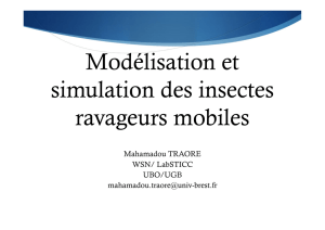 Modélisation et simulation des insectes ravageurs mobiles