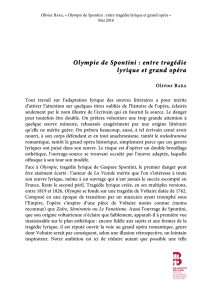 Olympie de Spontini : entre tragédie lyrique et grand opéra