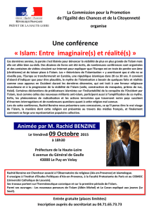 Une conférence « Islam: Entre imaginaire(s) et réalité(s) »