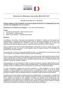 Décision du Défenseur des droits MLD-2013-227