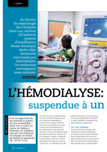 L`héModIaLysE: la vie - Cliniques universitaires Saint-Luc