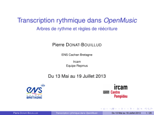 Transcription rythmique dans OpenMusic