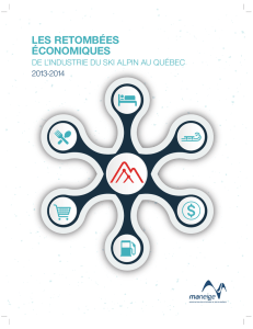 Retombées économiques de l`industries du ski alpin au Québec