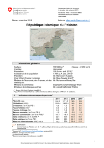 République islamique du Pakistan - Seco